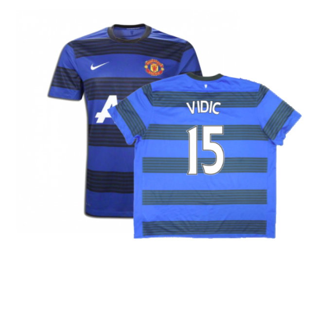 Manchester United 2011-12 Away Shirt (S) (Excellent) (Vidic 15)-SoccerKits Hub | Buy Soccer Jerseys Online
